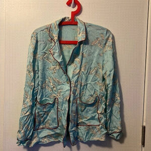 Zara crane print pyjama shirt.